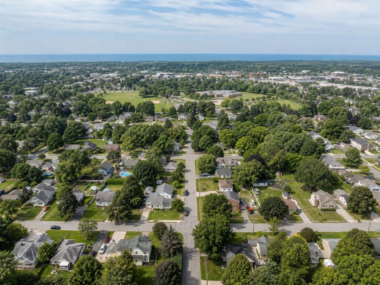 Residential street in Millcreek, PA
