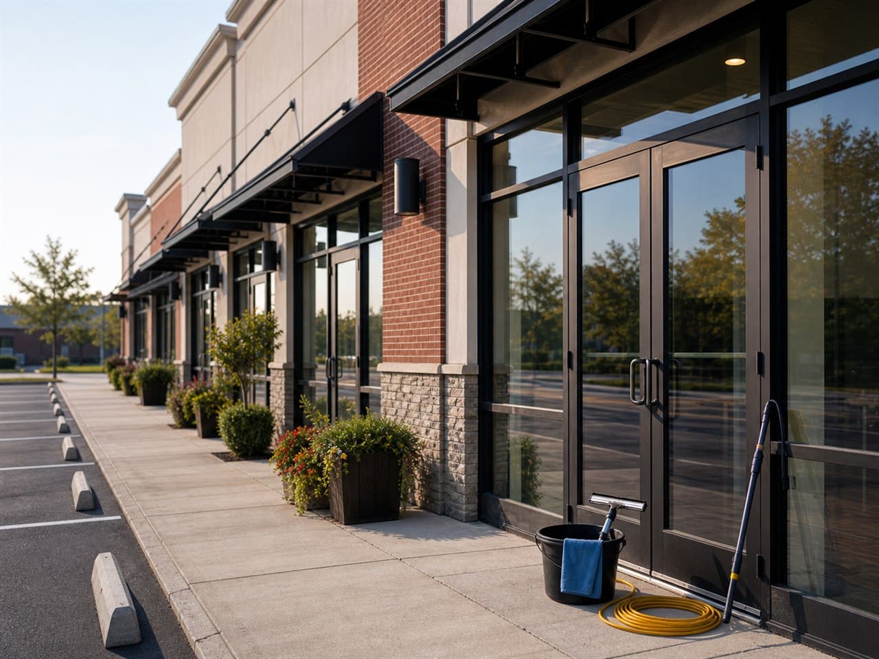 Brio Property Care commercial storefront service in Erie, PA